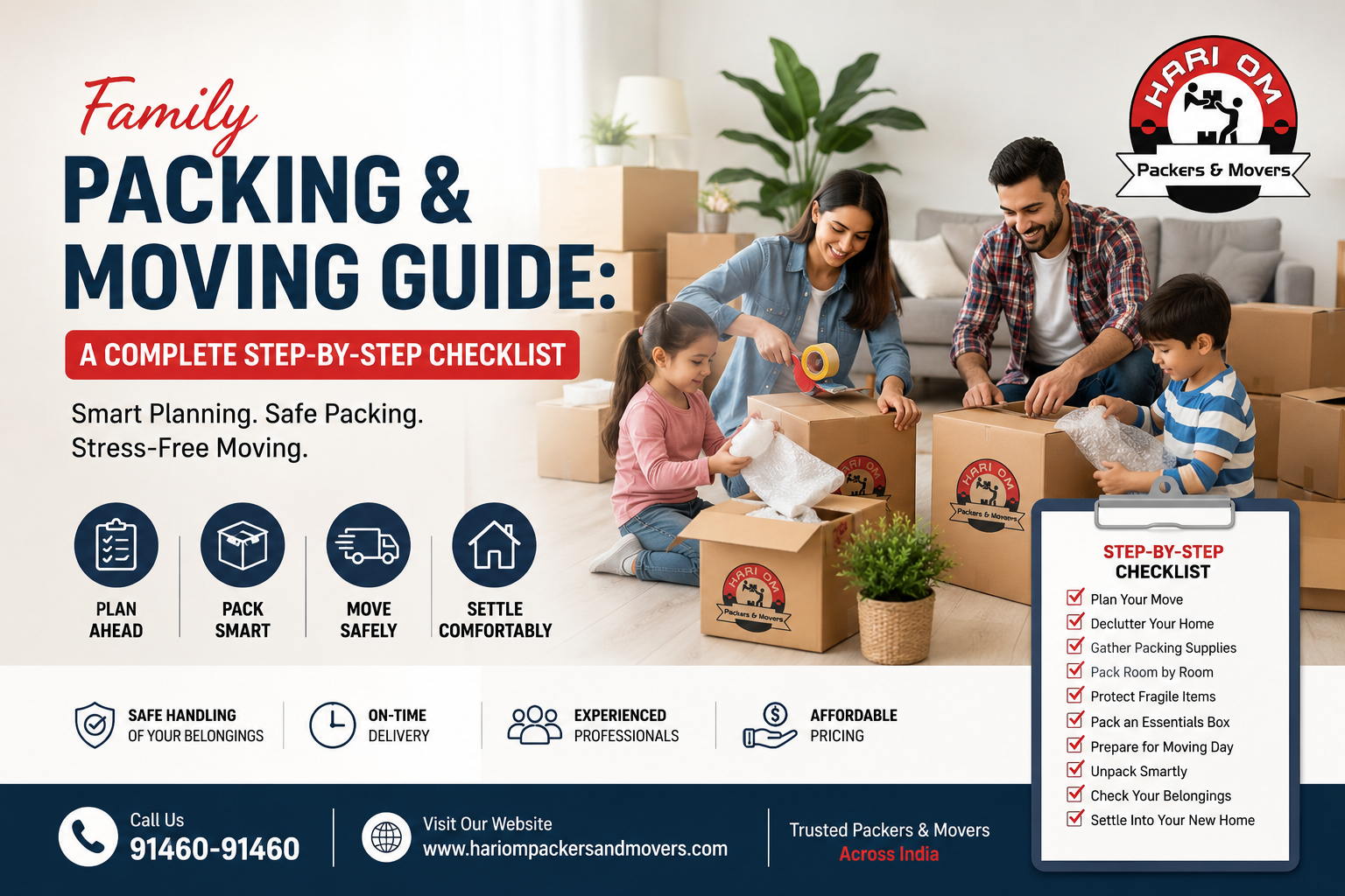 Step by Step Family Packing and Moving Guide by HOPM 
